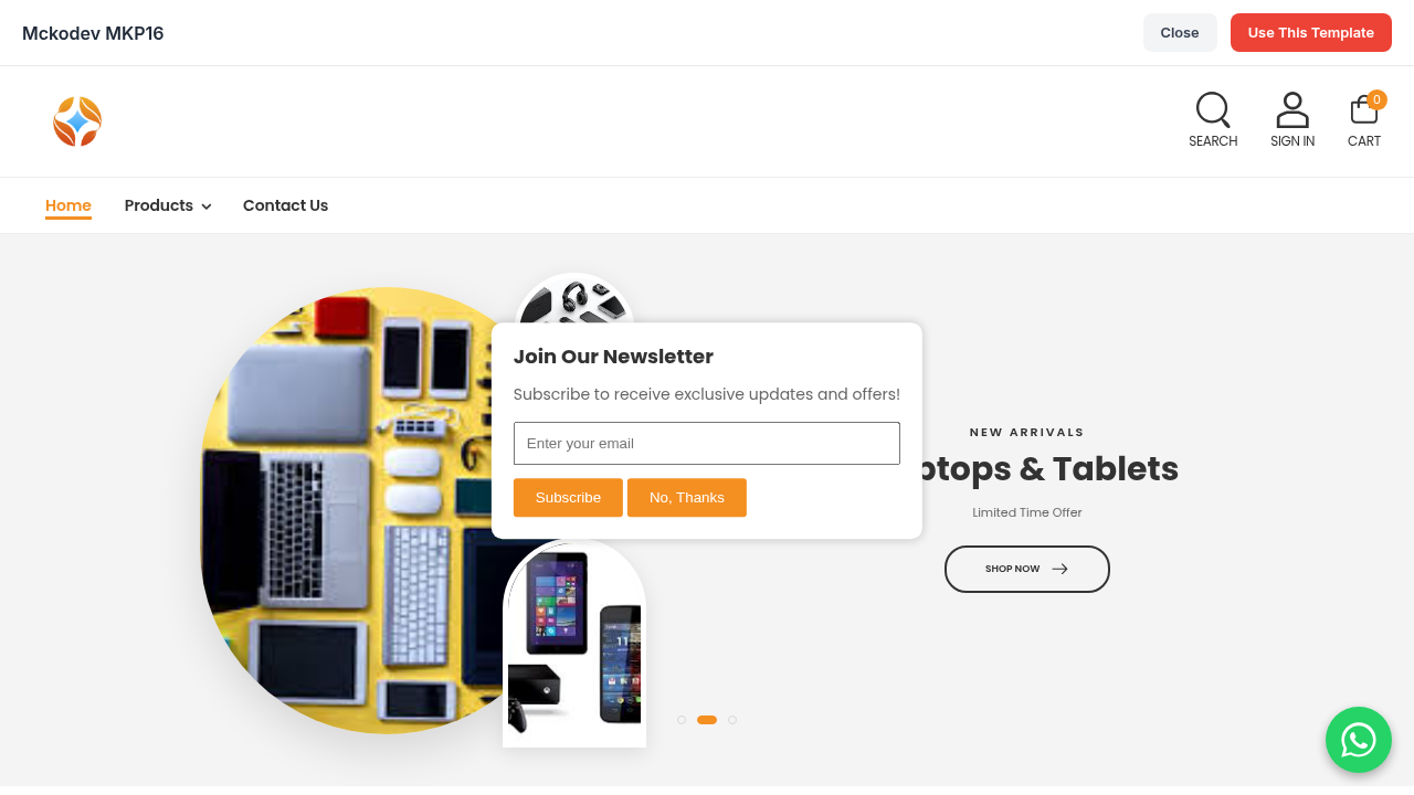 AI-built e-commerce storefront preview